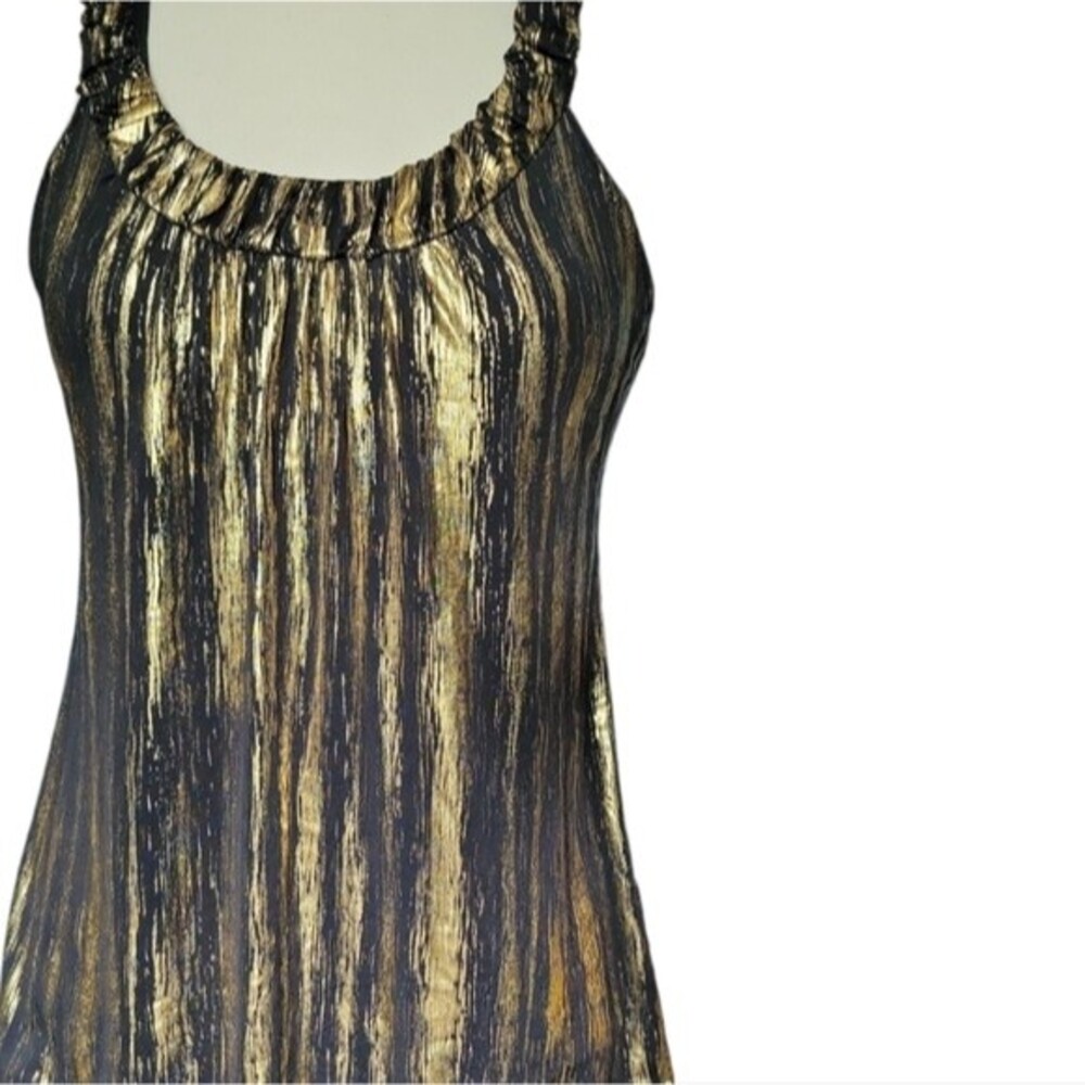 Sushiflower Gold & Black Tank Top - M